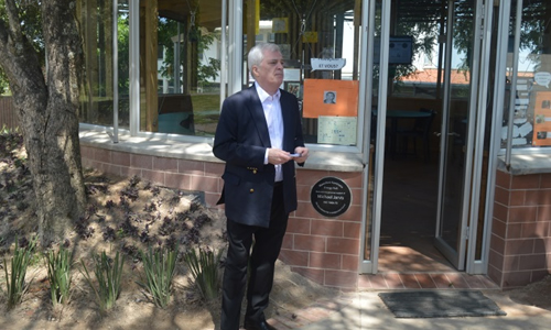 Michael Jarvis making a speech during the launch 